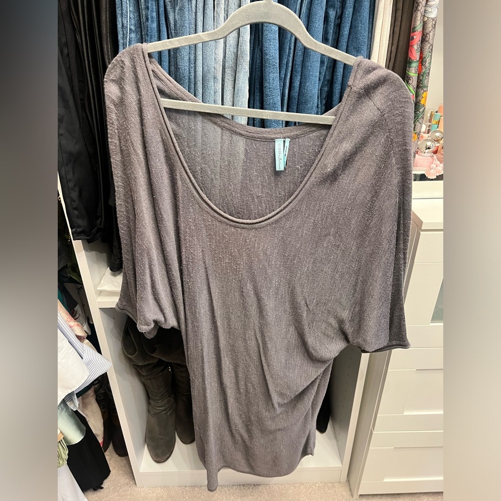 Guess Marciano Grey Knit Off Shoulder Sweater Dress